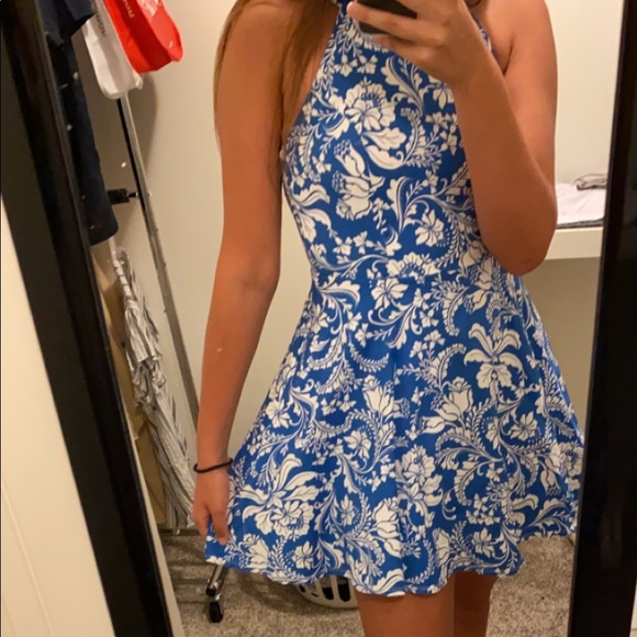 blue/white short dress - Picture 4 of 4